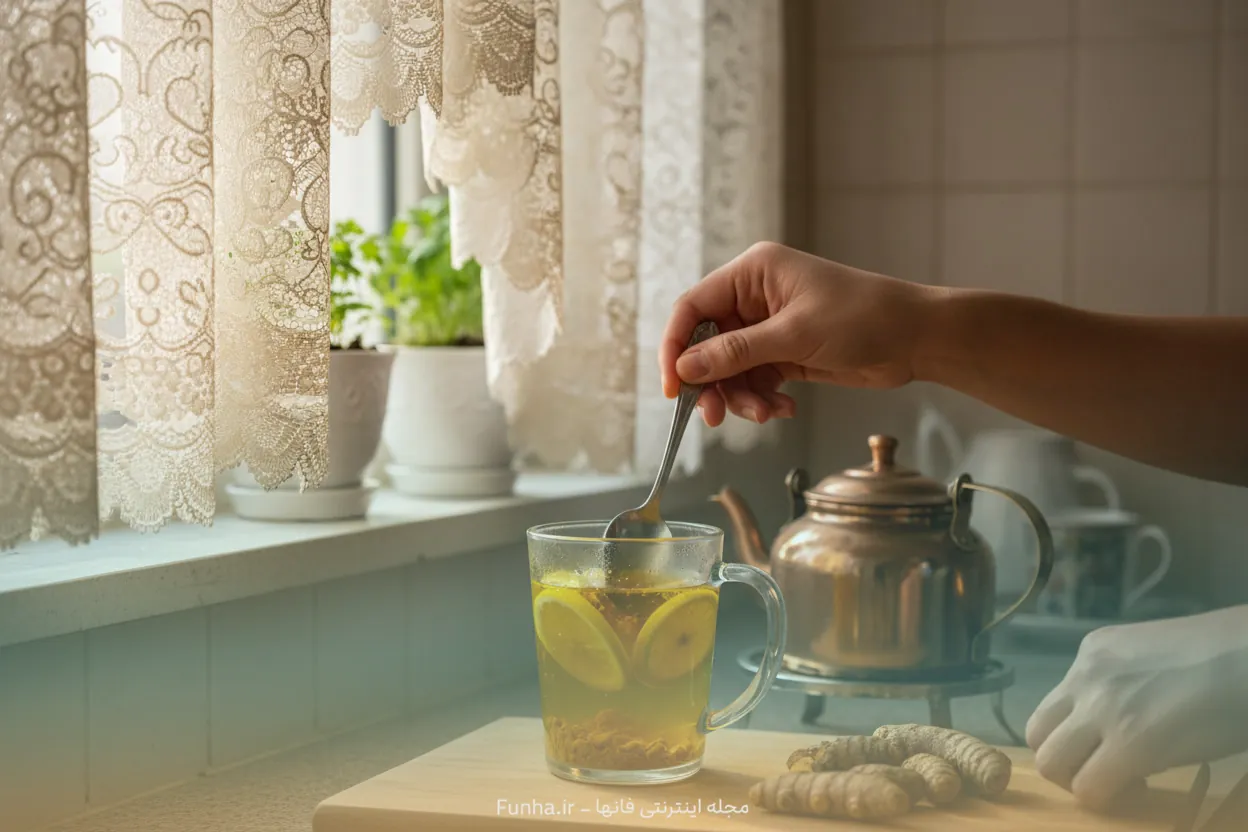 برنامه ۵ روزه مصرف چای زردچوبه و چای برای کاهش سایز شکم