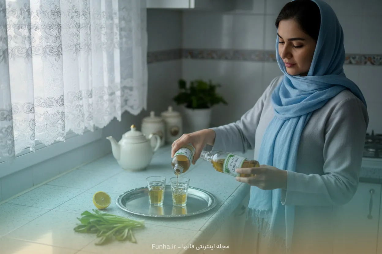 لیوان عرق کاسنی و شاتره برای کبد چرب