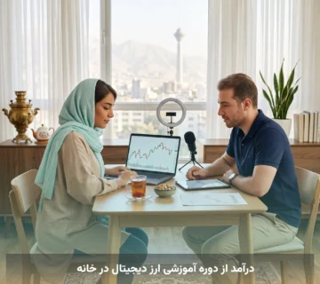 درآمد از دوره آموزشی ارز دیجیتال در خانه